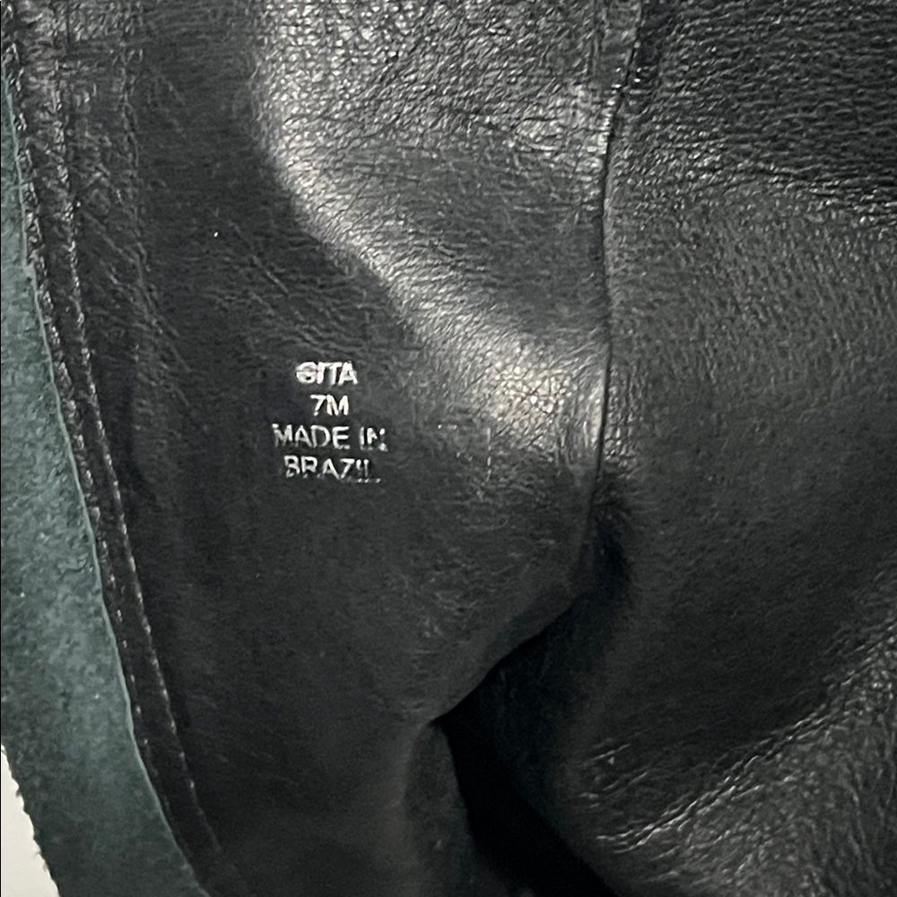 Donald J Pliner Black Leather Gita Side Zip Combat Boots - Picture 12 of 12